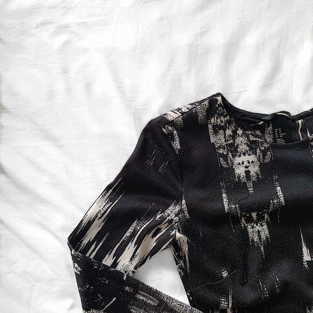 black and white H&M dress